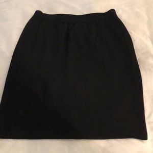 St. John Caviar Black Knit Skirt SZ 14